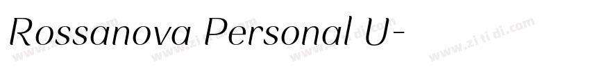 Rossanova Personal U字体转换